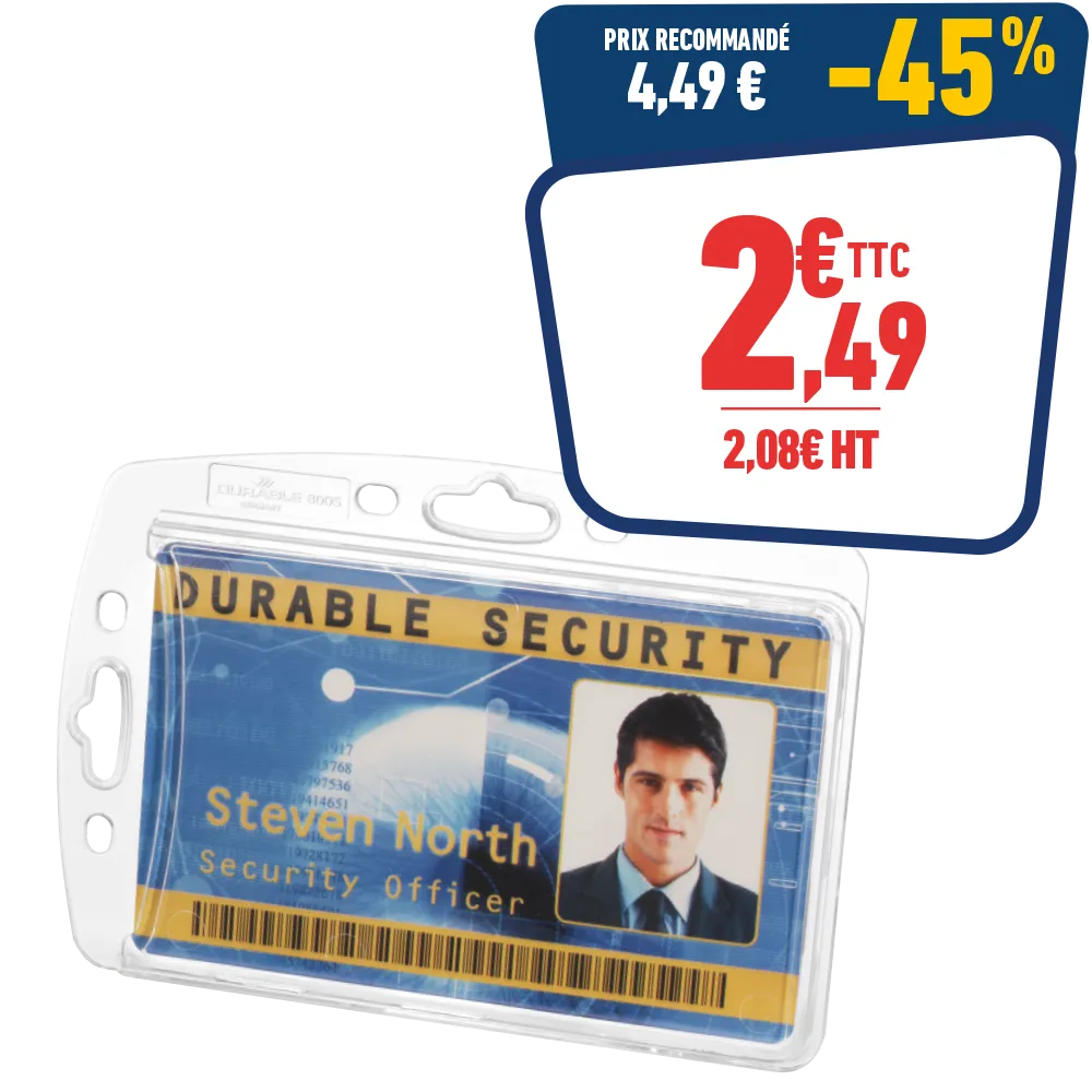 PORTE-BADGE DE SECURITE 54 x 87 mm
