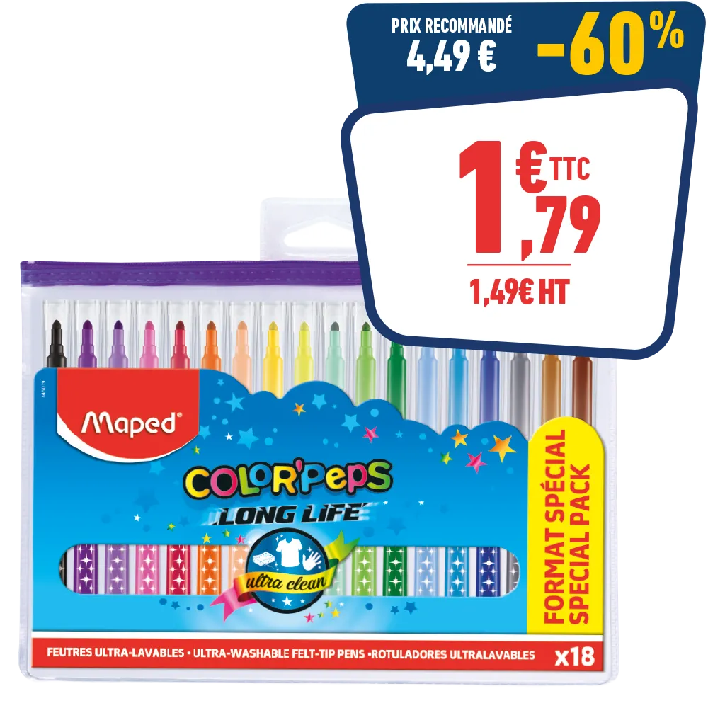 18 FEUTRES COLOR'PEPS