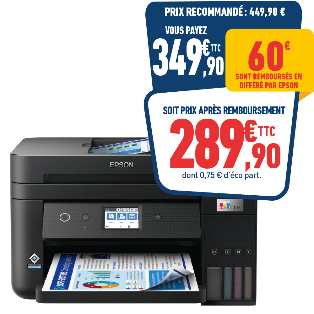 IMPRIMANTE MULTIFONCTION JET D'ENCRE EPSON ECOTANK ET-4850