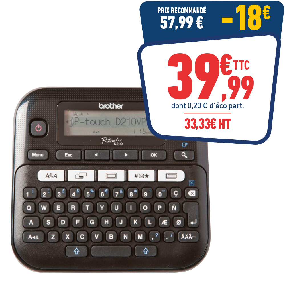 ETIQUETEUSE BROTHER PT-D210VP