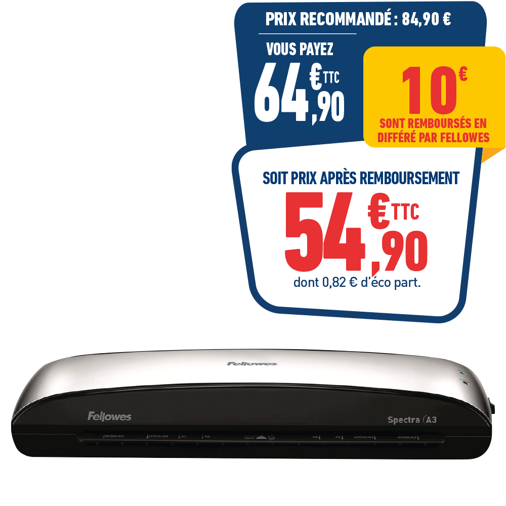 PLASTIFIEUSE FELLOWES SPECTRA A3 125µ