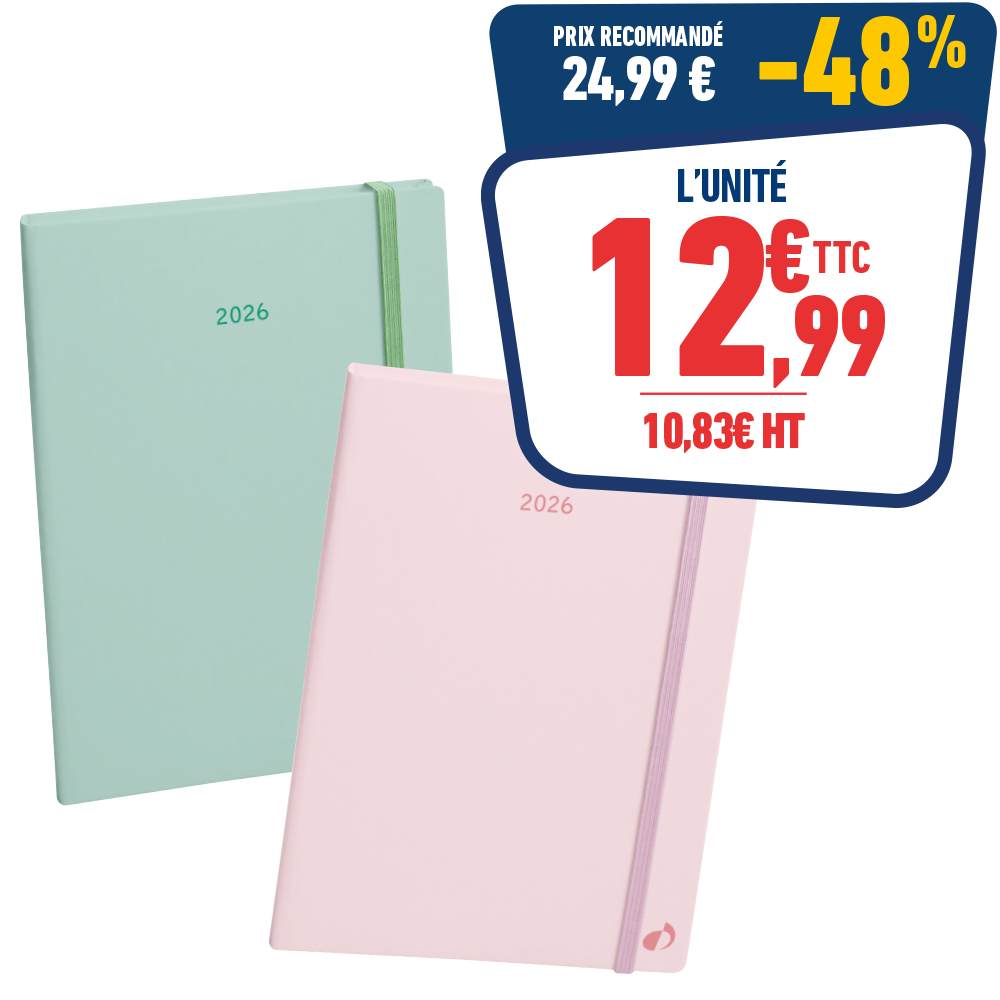 Agenda semainier 13 mois 16 x 24 cm