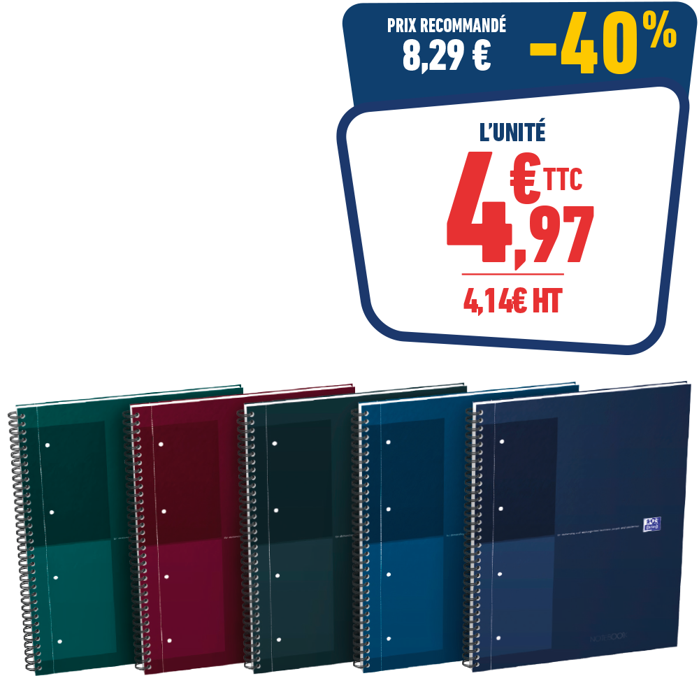 CAHIER OXFORD INTERNATIONAL A4+ - PETITS CARREAUX - 160 PAGES