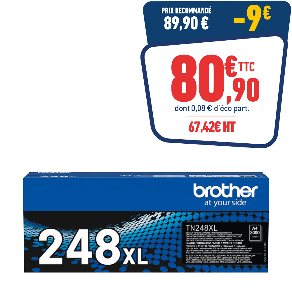 CARTOUCHE LASER BROTHER TN-248XL NOIRE