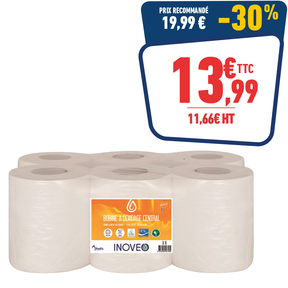 6 Bobines d'essuie-tout